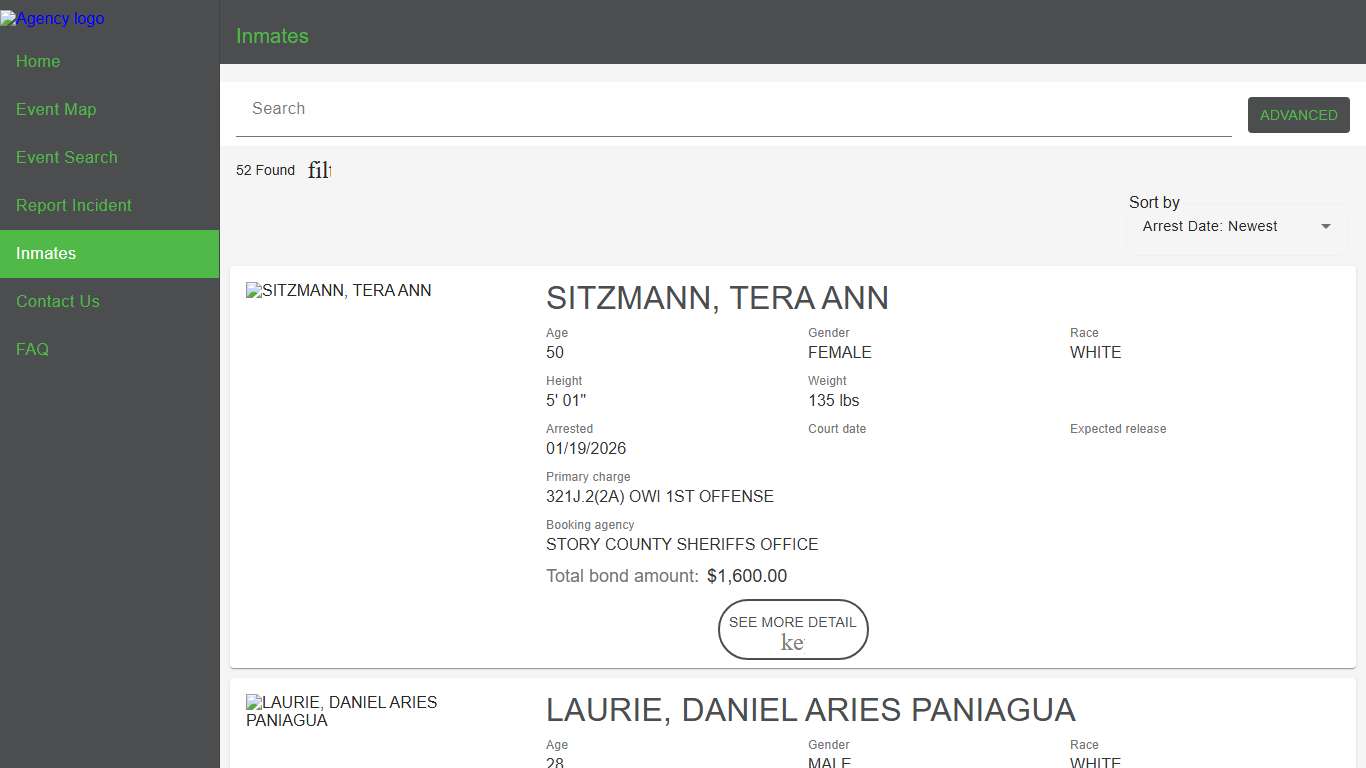 Central Iowa Police to Citizen | Police to Citizen - Inmates catalog