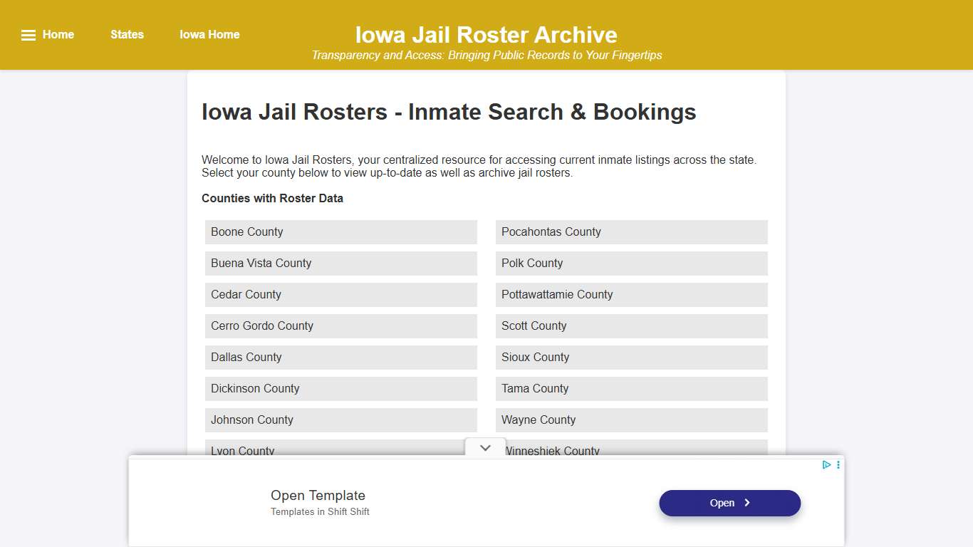 Iowa Jail Rosters | Inmate Search & Bookings